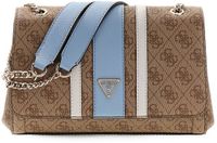 GUESS Noelle II Convertible Xbody Flap Schoudertas Latte Logo / Light Blue