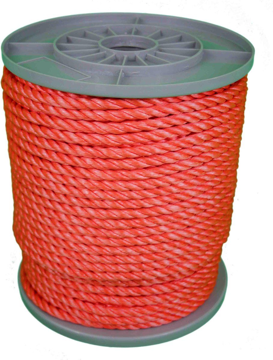 Terpo 100 mtr - Touw - PP - Oranje - 14mm - Geslagenkoord - 8714603052909