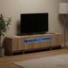 Maison Exclusive - Ensemble de meuble TV avec éclairage LED, composé de 3 parties, en placage chêne Sonoma