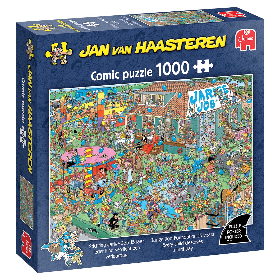 Jumbo Jan van Haasteren - Stichting Jarige Job 15 jaar - 1000 stukjes Puzzel - Speciale Editie