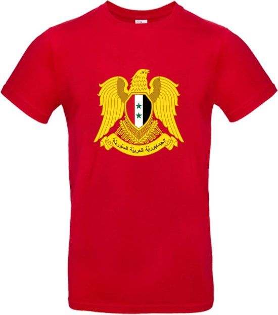Syrië T-shirt Rood - Heren - Katoen - Maat 4XL