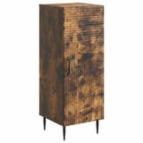 vidaXL Dressoir Gerookt eiken 33 x 34,5 x 89,5 cm Bewerkt hout