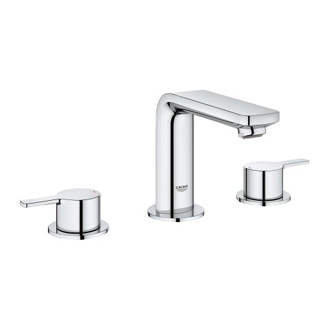 GROHE Lineare Driegats Wastafelkraan M - Medium uitloop - Met trekwaste - Chroom