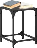 Maison Exclusive - Tables basses avec plateau en verre, 2 pièces, noir, 30x30x40 cm, acier