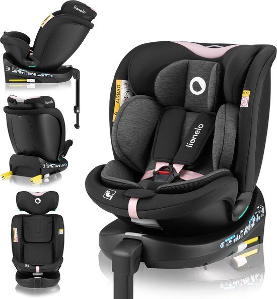 Lionelo Navy i-Size Autostoel 40-150 cm - 360° Draaibaar - ISOFIX - RWF & FWF - Achterwaarts tot 105 cm - Verstelbare Rugleuning - Dri-Seat Ventilatie - R129 Goedgekeurd