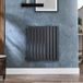 Ecoso, Hudson Reed Hudson Reed Vitality ECOSO Radiateur design électrique horizontal – Anthracite – 63,5 cm x 59 cm - Avec thermostat extrene - Câblé - Avec cache câble