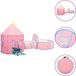 vidaXL Kinderspeeltent met 250 ballen 301x120x128 cm roze