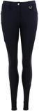 BR Equitation Damesbroek Maury Volledige Grip Zwart/Donkere Saffier Polyester Maat 46