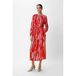 Comma robe avec imprimé intégral et plis rouge