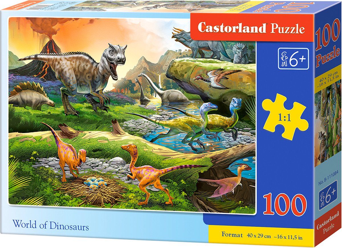 Castorland World of Dinosaurs - 100pcs - Meerkleurig