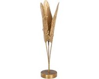 3198 Kaarshouder 15 x 15 x 58 cm Kristal Gouden Metaal