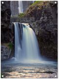 Merkloos / Sans marque GreatGardenPosters B.V. Tuinposter 60x80 cm - Waterval - Water - Rotsen