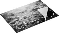 Chefcare Inductie Beschermer Rode Bloemen - Zwart Wit - 81,6x52,7 cm
