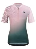 Ziener NELENIA Fietsshirt voor dames, mountainbike, racefiets, ademend, sneldrogend, elastisch, korte mouwen, Dark Jungle, 46