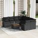 Prolenta Maison Exclusive Tuinset met 9 delen, zwarte polyrotan loungeset