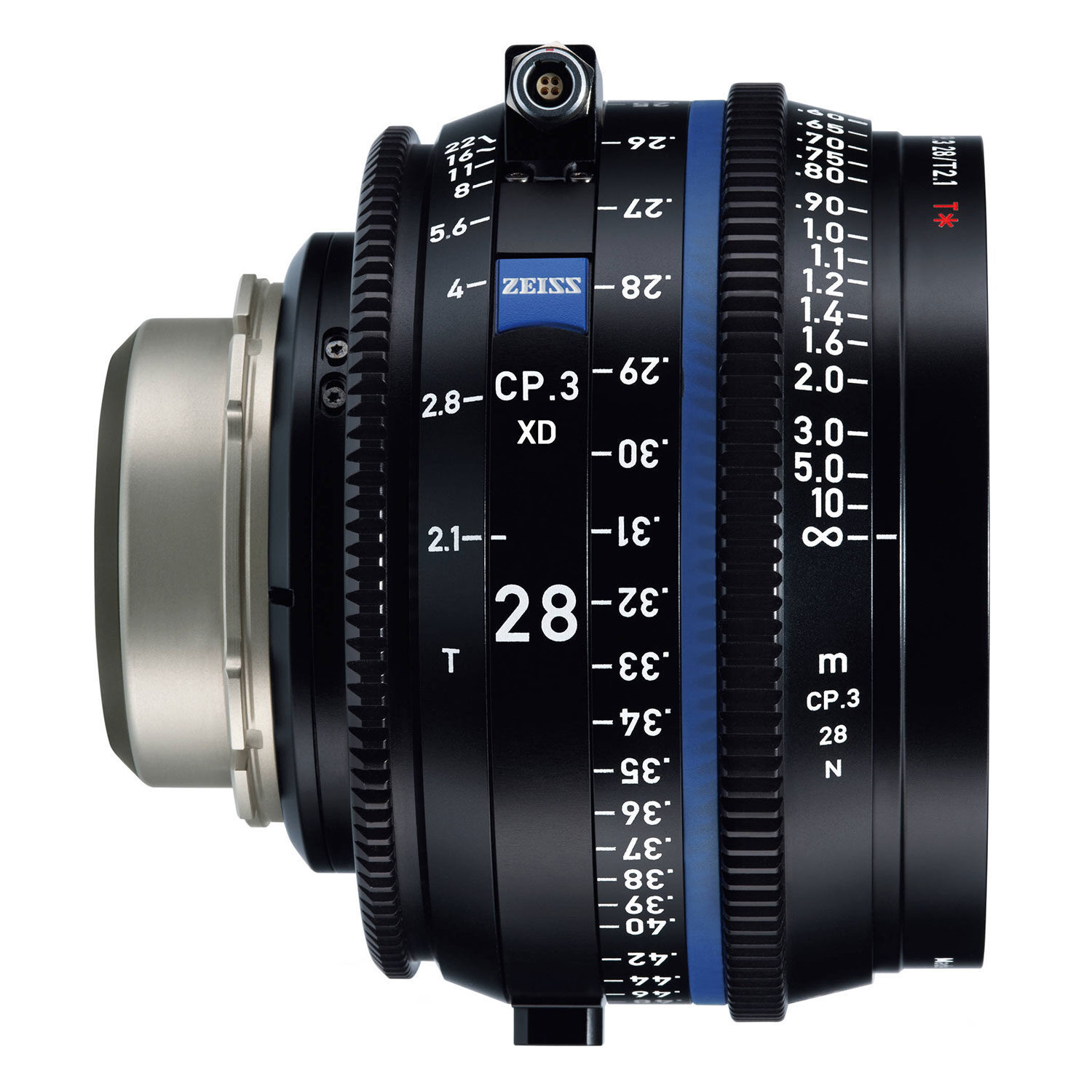ZEISS Compact Prime CP.3 XD 28mm T2.1 PL-vatting met eXtended Data