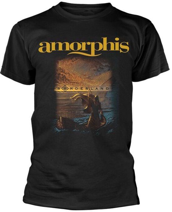 Amorphis Borderland Back Heren T-shirt - Zwart - XL