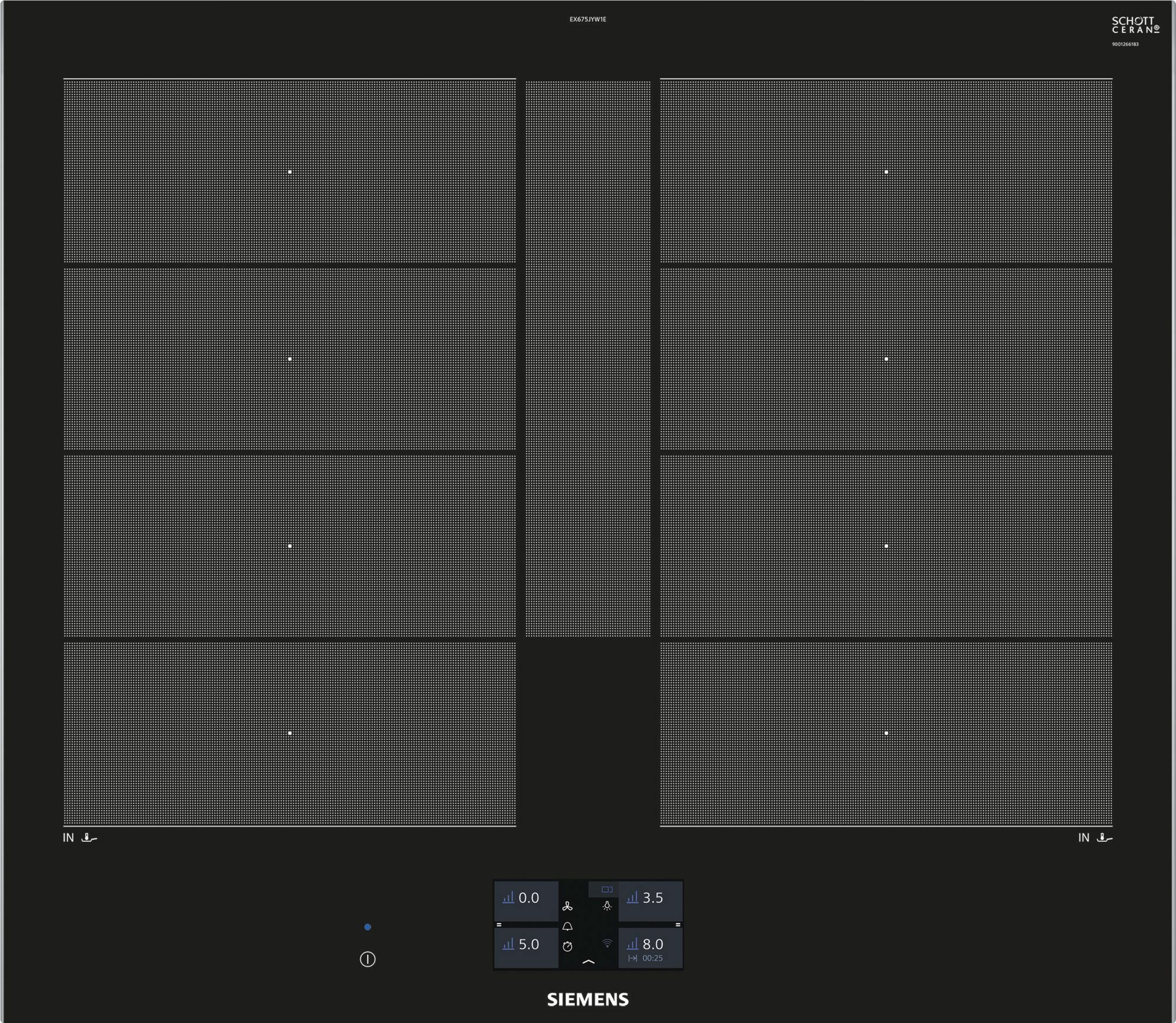 Siemens EX675JYW1E - Inductiekookplaat - Zwart - 4 zones
