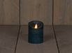 Anna's Collection Bougie LED - Cire - Rustique - Flamme Mouvante - 7.5x10cm - Vert Antique