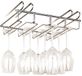 WENKO Ruimtebesparende bekerhouder voor plank - voor 12 glazen, verchroomd metaal, 36,29 x 9,2 x 27,6 cm, gepolijst zilver