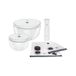 ZWILLING Fresh & Save Bowls Vacuümstarterset, 9-delig, glazen kom M-18 cm, L-24 cm, zak, pomp