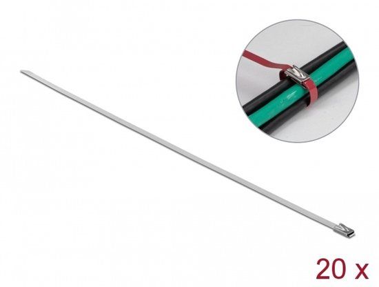 Delock 18631 - Roestvrij staal - 20 cm - 4.6 mm - 20 stuks