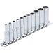 BGS Jeu de 11 douilles extra longues 6 pans carré cliquet de 1/4 BGS - 4 à 13 mm