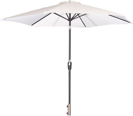 Hioshop Leeds parasol witgrijs.