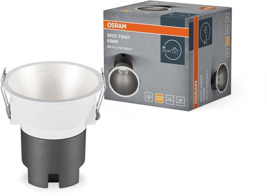 Osram SPOT TWIST inbouwdownlight, zilver, 10W, 800lm, 3000K