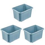 keeeper Bak emil, stapelbaar door draaien, 44,5 x 34,5 x 27 cm, 30 l, blauw (Nordic Blue), 3 stuks