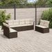 Maison Exclusive - Ensemble de jardin, 8 pièces, avec coussins, marron, en polyrotin