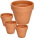 KOTARBAU® Pot de fleur en terre cuite Ø 13 cm - Pot de plante en terre cuite avec trou de drainage 4 unités Pot de fleur - Céramique non vernissée - 11 cm de haut - Terre cuite