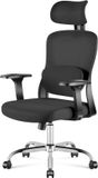 Mark Adler Manager 3.2 Bureaustoel – Ergonomisch – Mesh HD – Verstelbare Hoofdsteun & Lendensteun – Softflex – 2D Armleuningen – Zwart – BIFMA Klasse 3 – 130 kg