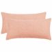 vidaXL - Kussensloop - 2 stuks - HEERLEN - Roze - 40 x 80 cm - Bouclé