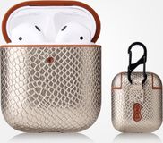 By Qubix AirPods 1/2 hoesje PU Leer Slangenleer - Goud