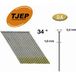 Tjep - 4000 Clous de finition 1.8 x 64 mm galva DA 15GA (tête D) brads sans gaz