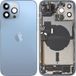 Apple iPhone 13 Pro Max Battery Cover, with Middle Housing, Complete Parts, Blue (Sierra Blue), Premium Swap