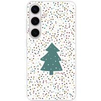 Samsung Galaxy S24 kerstboom bedrukt siliconen hoesje