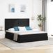 Maison Exclusive - lit escamotable à LED avec matelas, noir, 160 x 200 cm, velours