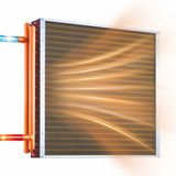 Latios échangeur de chaleur à lamelles - Échangeur de chaleur eau-air - Puissance 65,9 kW - Format 61 x 61 cm