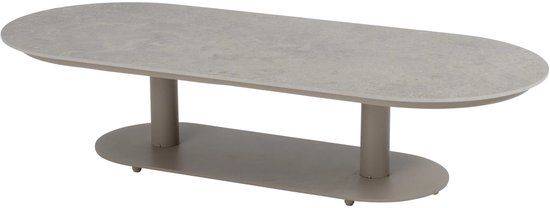 4 Seasons Outdoor Boaz lounge tuintafel ovaal 150x65xH35 cm ceramic latte