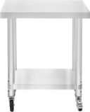 MonsterShop Monster Group BV Werktafel - zilver - 80x60x30 cm - 160 kg draagvermogen
