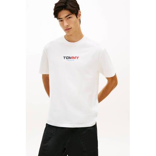 Tommy Jeans Relaxed T-shirt met Backprint Ecru
