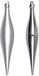 CODICO Set van 5 glazen suspensions hauteur 15 cm argentee
