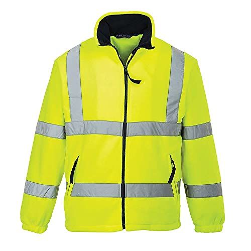 Portwest Fleece jack F300 Geel met reflecterende strepen Maat 3XL