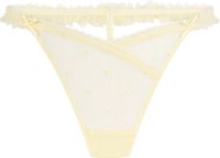 Hunkemöller Hoog Uitgesneden String Flora Geel