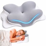 RS Goods B.V. Oreiller ergonomique - Mousse à mémoire de forme - Gris - 40x60 cm