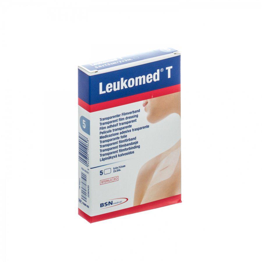 Leukomed T Transparant filmverband 7 2 x 5 cm 5 stuks 5 stuks