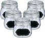 Zeller Pot de conservation/pot de conserve - 10x - 500 ml - verre - avec fermeture à levier - étiquettes incluses