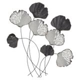 Handgeschilderd, decoratief metalen wandaccessoire, 76 x 5 x 70 cm, 100% metaal (0,8 mm), unieke kleurvariaties voor stijlvolle woondecoratie